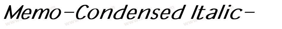 Memo-Condensed Italic字体转换